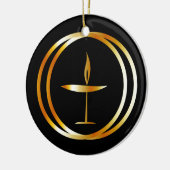 De vlammenijs keramisch ornament (Links)