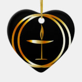 De vlammenijs keramisch ornament (Voorkant)