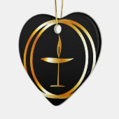 De vlammenijs keramisch ornament (Links)