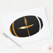 De vlammenijs ovale sticker (Envelop)