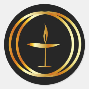 De vlammenijs ronde sticker