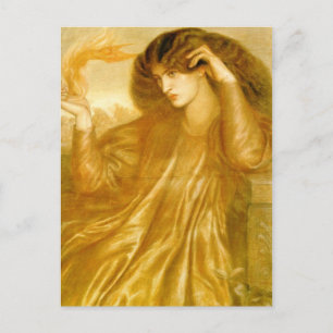 De Vlamvrouwen van Dante Gabriel Rossetti Briefkaart