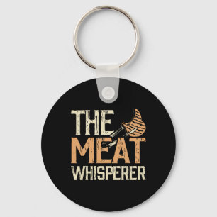 De Vlees Fluisteraar Grappige Vintage Grill Bbq Ro Sleutelhanger