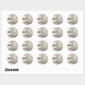 De vlek en de gootsteen ronde sticker (Vel)