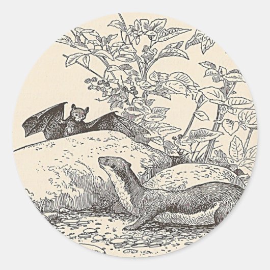 De vlek en de gootsteen ronde sticker (Voorkant)