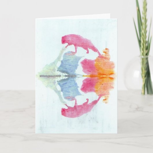 De vlekken van de Inkt van de Test Rorschach Kaart (Voorkant)