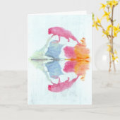 De vlekken van de Inkt van de Test Rorschach Kaart (Gele Bloem)