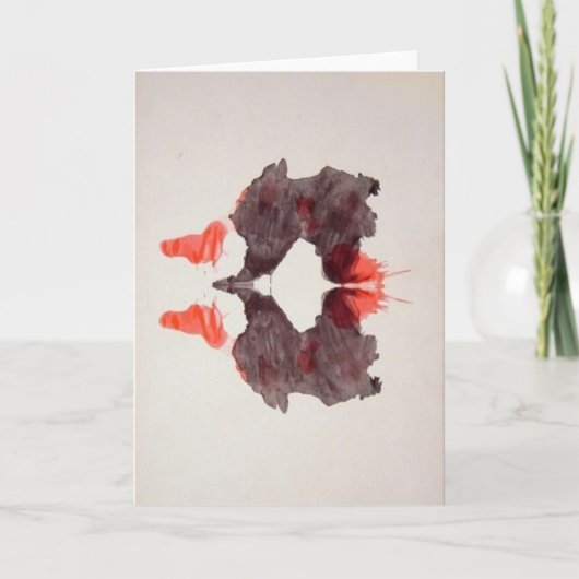 De vlekken van de Inkt van de Test Rorschach Kaart (Voorkant)