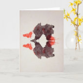 De vlekken van de Inkt van de Test Rorschach Kaart (Gele Bloem)