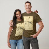 De vleugel van Leonardo da Vinci op een schets van T-shirt (Unisex)
