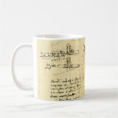 De vleugel van Leonardo da Vinci's vliegmachine sc Koffiemok (Links)