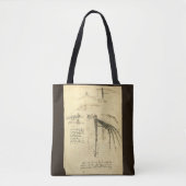 De vleugel van Leonardo da Vinci's vliegmachine sc Tote Bag (Voorkant)