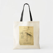 De vleugel van Leonardo da Vinci's vliegmachine sc Tote Bag (Voorkant)