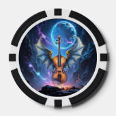 De Vleugelde Viool van de Maneschijn Rijken Poker Chips (Voorkant)