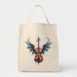 De Vleugelde Viool van de Maneschijn Rijken Tote Bag