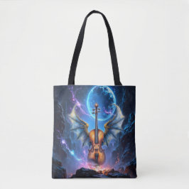 De Vleugelde Viool van Maneschijn Rijken Tote Bag