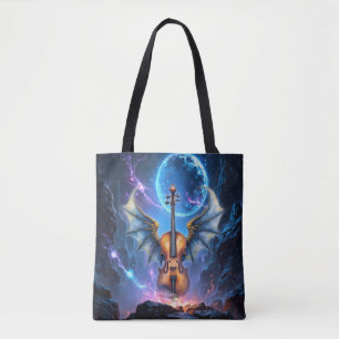 De Vleugelde Viool van Maneschijn Rijken Tote Bag