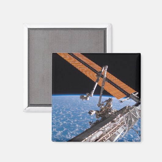 De vleugels van Canadarm2 en zonnepanelen Magneet (Voorkant / Achterkant)
