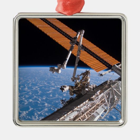 De vleugels van Canadarm2 en zonnepanelen Metalen Ornament (Voorkant)