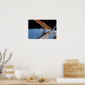 De vleugels van Canadarm2 en zonnepanelen Poster (Keuken)