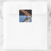 De vleugels van Canadarm2 en zonnepanelen Vierkante Sticker (Tas)