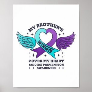 De vleugels van mijn broer bedekken mijn hart suic poster