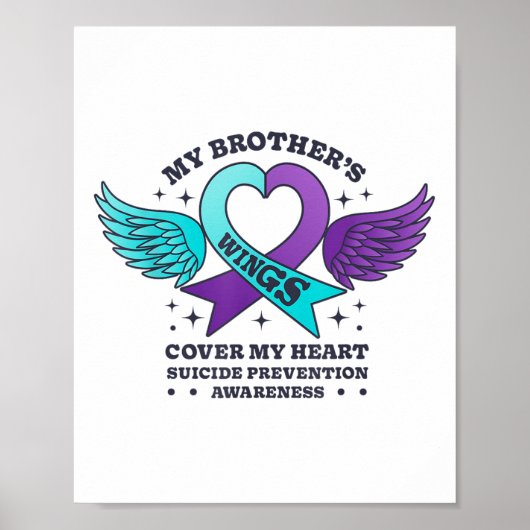 De vleugels van mijn broer bedekken mijn hart suic poster (Voorkant)