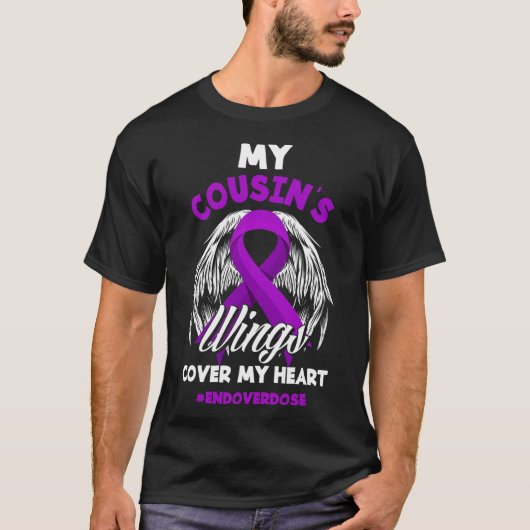 De vleugels van mijn neef bedekken mijn hart einde t-shirt (Voorkant)