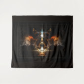 De vleugels van vuurfractale kunst door Xzendor7 Wandkleed (Voorkant (horizontaal))