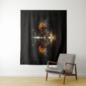 De vleugels van vuurfractale kunst door Xzendor7 Wandkleed (In situ)