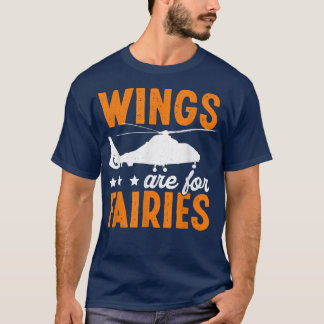 De vleugels zijn bestemd voor de helikopterpiloot t-shirt