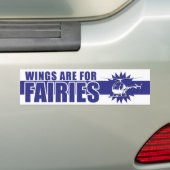 De vleugels zijn voor de Bumpersticker van de fair (Op auto)