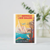 De vlieg aan Australië en Nieuw Zeeland, ziet de Briefkaart (Staand voorkant)