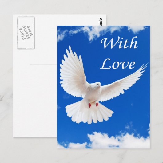 De vliegen van de liefde binnen briefkaart (Voorkant / Achterkant)