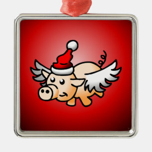 De vliegende big van Sinterklaas Metalen Ornament