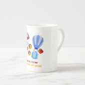 De vliegende cadeau-gever Mannen Porselein Kop (Voorkant rechts)