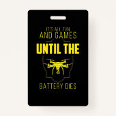 De vliegende drank is mijn spel badge (Voorkant)