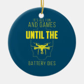 De vliegende drank is mijn spel keramisch ornament (Voorkant)