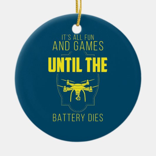 De vliegende drank is mijn spel keramisch ornament (Voorkant)