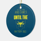 De vliegende drank is mijn spel keramisch ornament (Links)