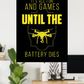 De vliegende drank is mijn spel poster (Thuiskantoor)