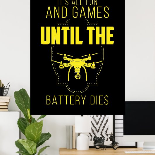 De vliegende drank is mijn spel poster (Thuiskantoor)