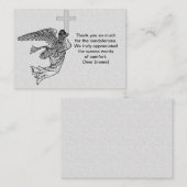 De vliegende engel na de begrafenis bedankt kaarte notitiekaartje (Voorkant / Achterkant)