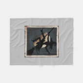 De vliegende heks fleece deken (Voorkant (Horizontaal))