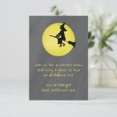 De vliegende heks in de maan kaart (Staand voorkant)