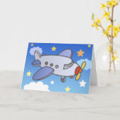 De vliegende Hoge Wenskaarten van het Vliegtuig Kaart (Gele Bloem)