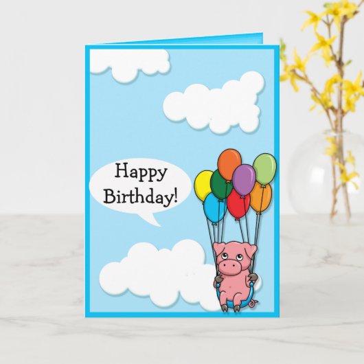 De vliegende kaart van de Verjaardag van het (Gele Bloem)