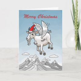 De vliegende kerstgeit feestdagen kaart