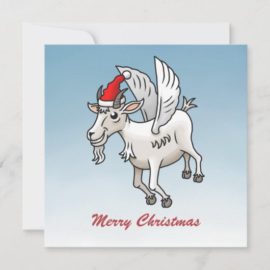 De Vliegende Kerstgeit Feestdagenkaart (Voorkant)
