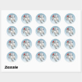 De Vliegende Kerstgeit Ronde Sticker (Vel)